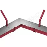 Угол желоба универсальный 90гр Stynergy 185 150 RAL 9003