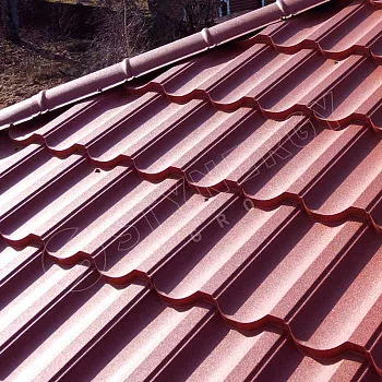 Металлочерепица Stynergy Гарда CORUNDUM50 0,5 RAL8004